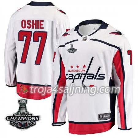 Washington Capitals tröja T.J. Oshie 77 2018 Stanley Cup Champions Adidas Vit Authentic - NHL Tröjor Herr Washington Capitals tröja T.J. Oshie 77 2018 Stanley Cup Champions Adidas Vit Authentic - NHL Tröjor Herr